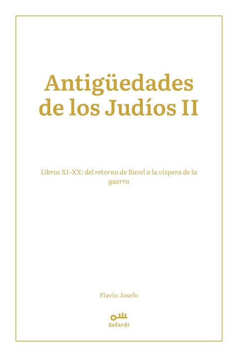Portada de Antigüedades de los judíos II