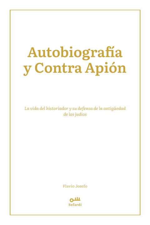 Portada de Autobiografía y Contra Apión
